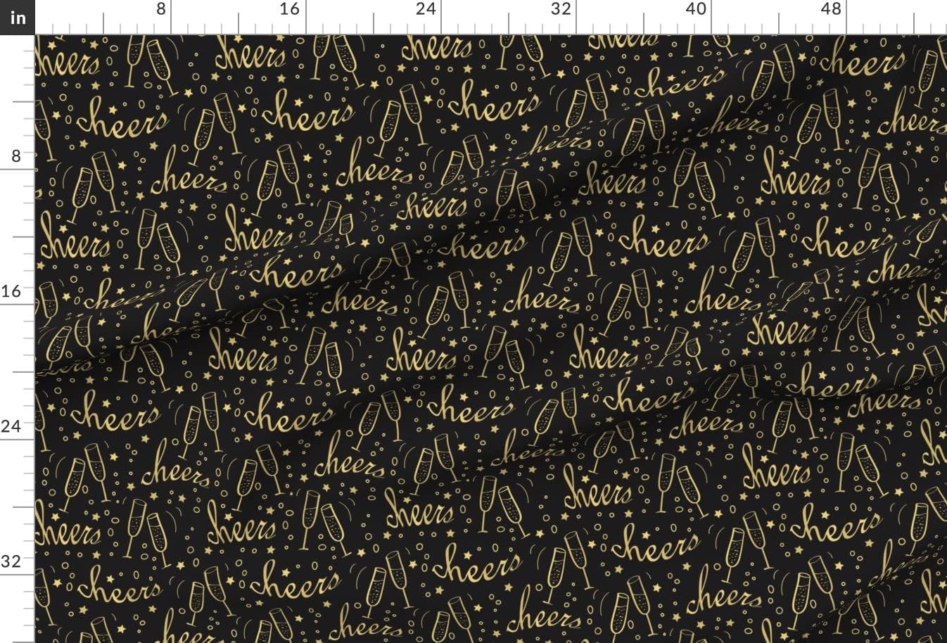 Spoonflower Fabric - Champagne Black Gold Bubble Golden Party Drink Holiday Printed on Upholstery Velvet Fabric Fat Quarter - Upholstery Home Decor Bottomweight Apparel
