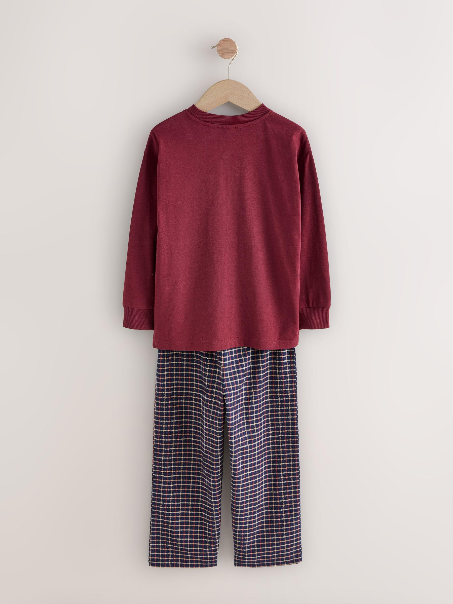 NEXT Garçon Pyjamas tissés à Manches Longues et Carreaux, Lot de 2