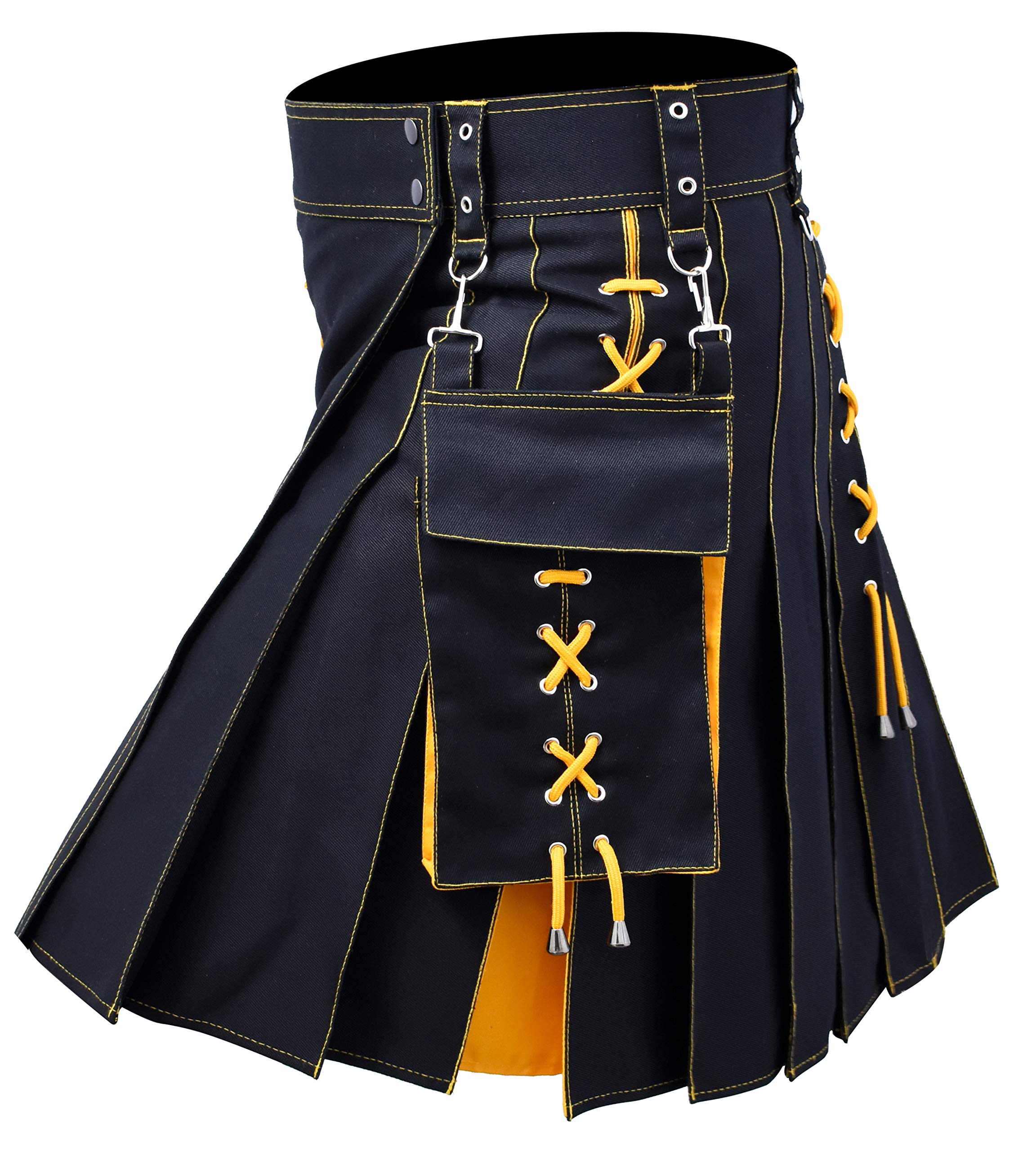 " Kilt for Men, Modern Scottish Utility Jeans Hybrid Kilt