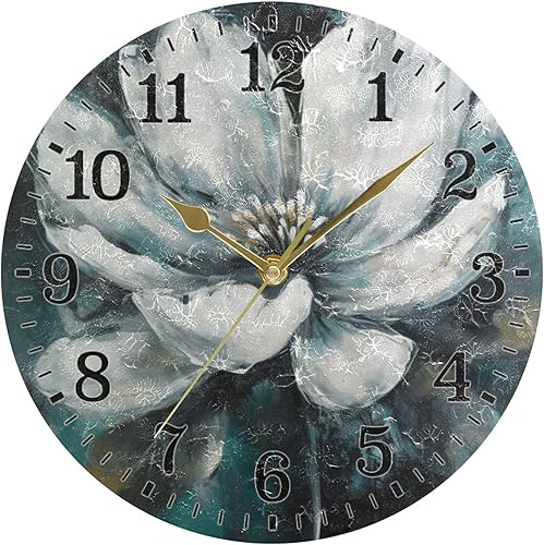 Miniatura 42 de JUNZAN Divertido Adorable Gatito en Bañera Relajándose Relojes Redondos de Baño Relojes para la Pared 10 Pulgadas Reloj de Pared Pequeño Casa de