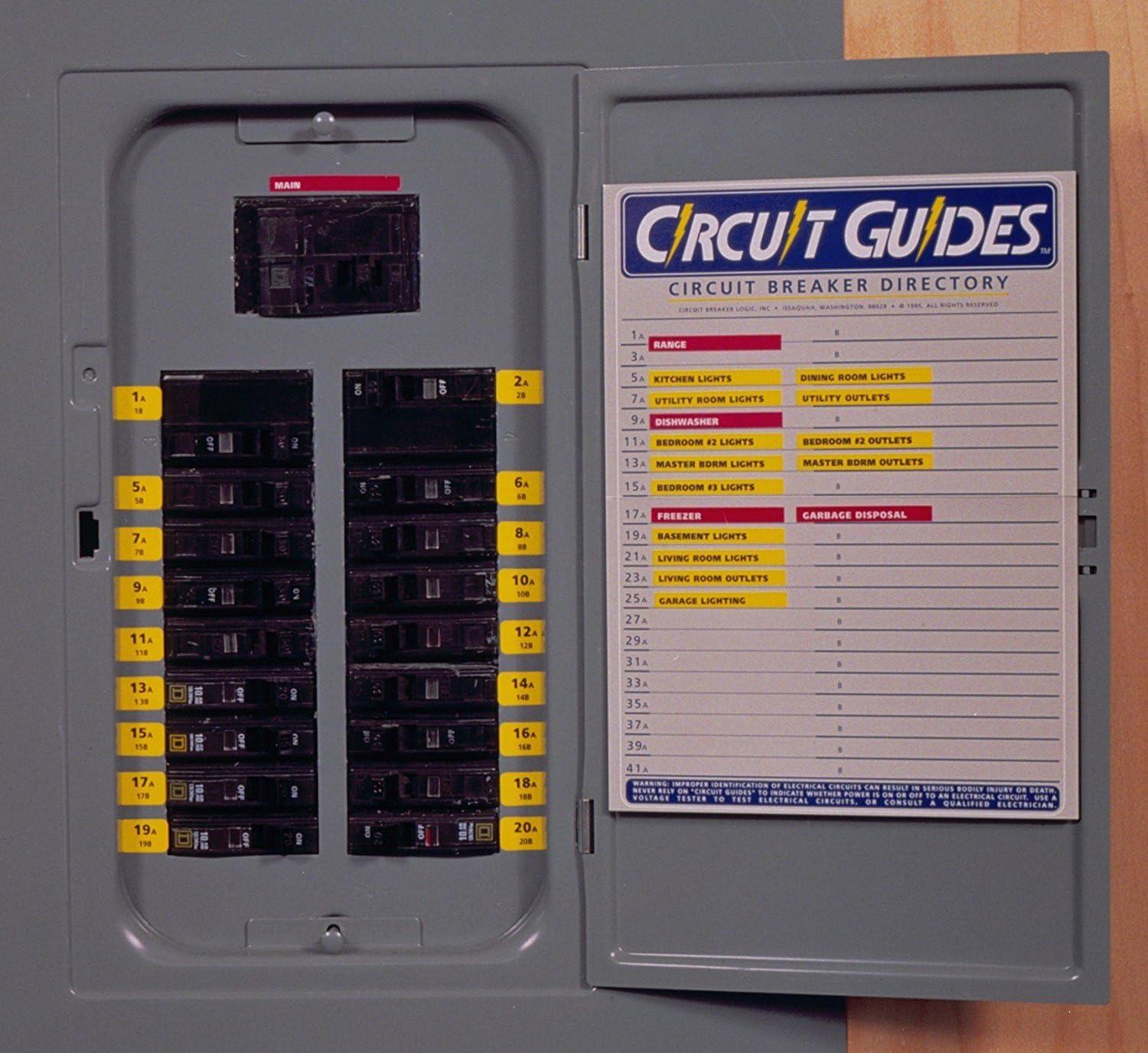 “Circuit Guides” Kit. You Get 149 Identifier Labels – Plus a Circuit-Breaker Directory for Inside the Panel Cover