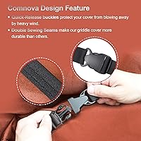 Vista 7 de Comnova Cubierta de parrilla para parrilla Blackstone sin capucha de 36 pulgadas - Cubierta de parrilla plana de 600D para parrilla Blackstone