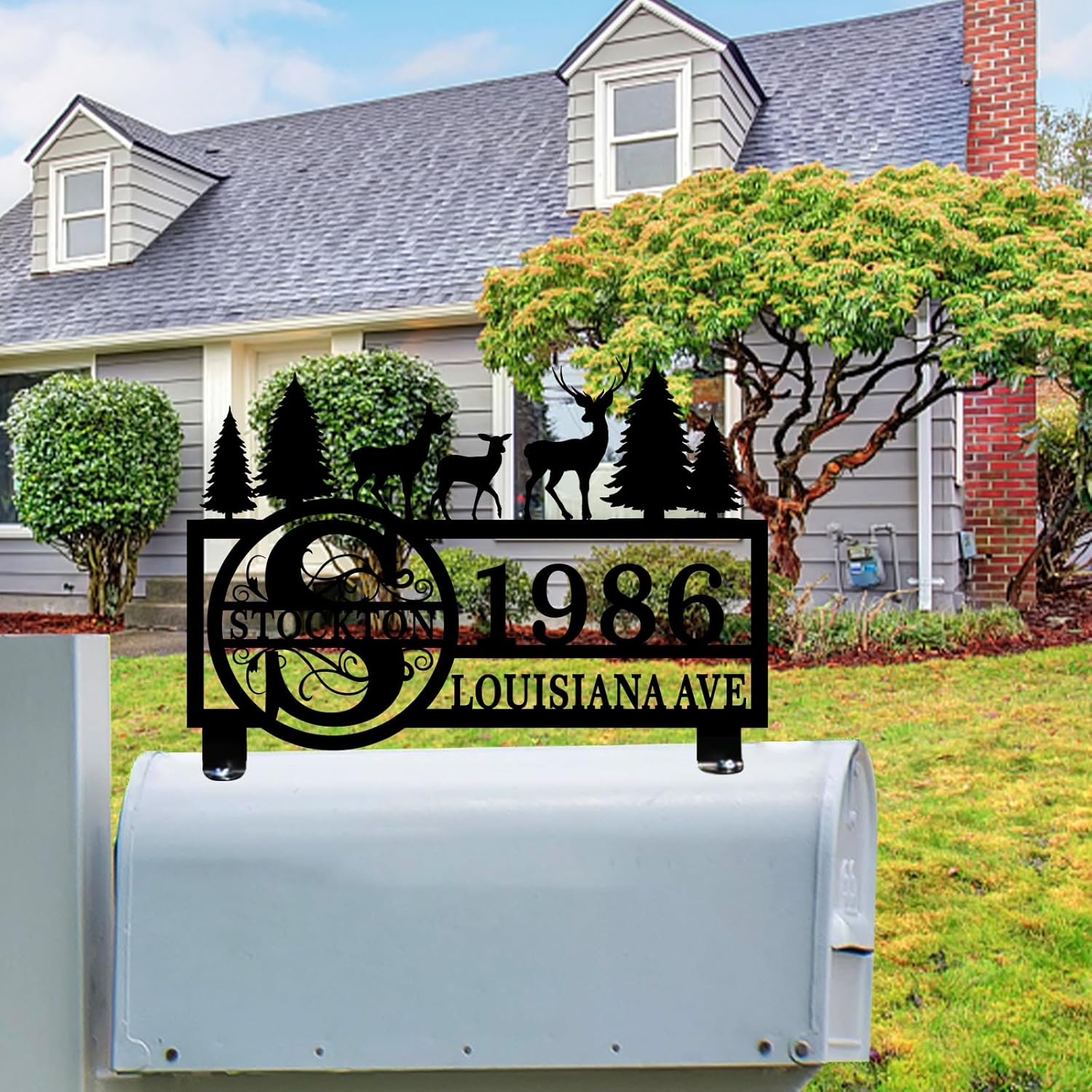 Personalized Mailbox Topper Address Sign,Address Plaque for Mailbox,Mailbox Plaques with House Number,Custom Address Sign,Personalized Decorative Mailbox Signs