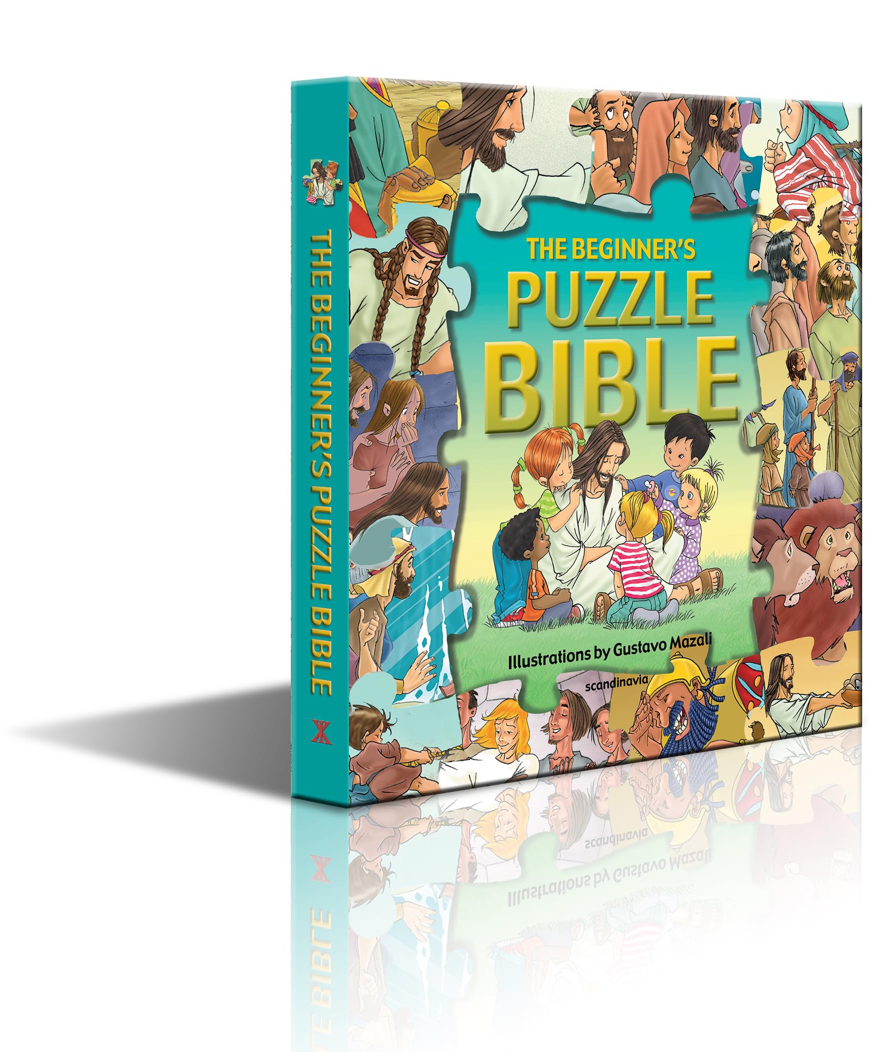 Beginners Puzzle Bible-Bible Story Book for Children-Bible Games for Children-Noah-Ark-Jacobs Ladder-Heaven-Jericho-King ... for Kids-Bible Stories-Padded Hard Cover
