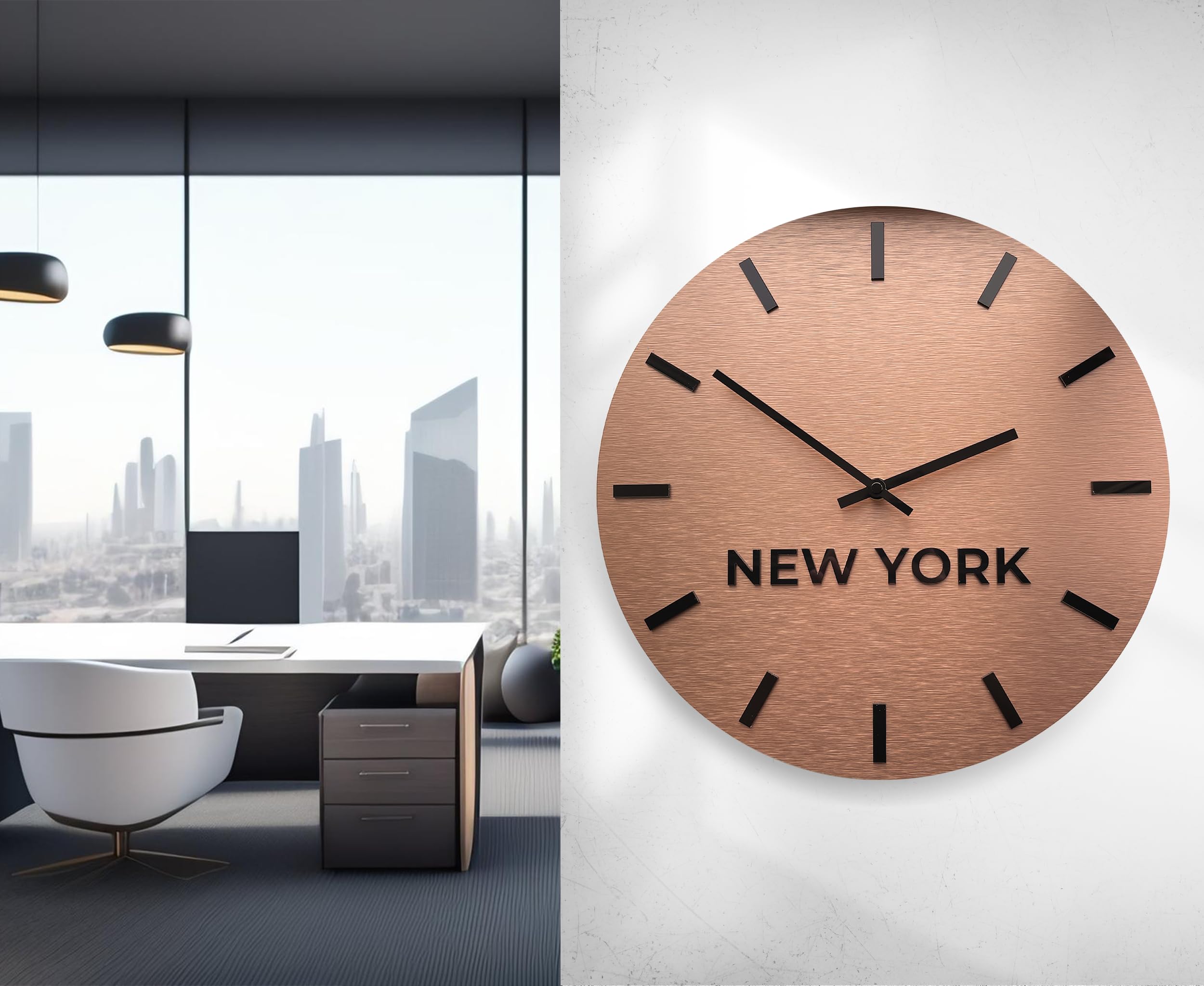 Bronzo Orologio da Parete Personalizzabile con Fusi Orari Globali - Elegante Display Multi-Città per Hall di Hotel e Case Inaugurazioni e Professionisti