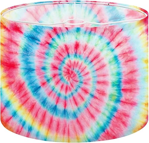 Miniatura 27 de Drum Lamp Shade Retro 70s sunset abstract rainbow stripe wave groovy Lampshade for Floor Lamps Table Lamps Pendant Light 13"x10" Replacement Linen