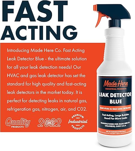 Miniatura 9 de Made Here Co. Detector de fugas amarillo - Detección de fugas multiusos de acción rápida para aplicaciones de alta y baja temperatura en sistemas de