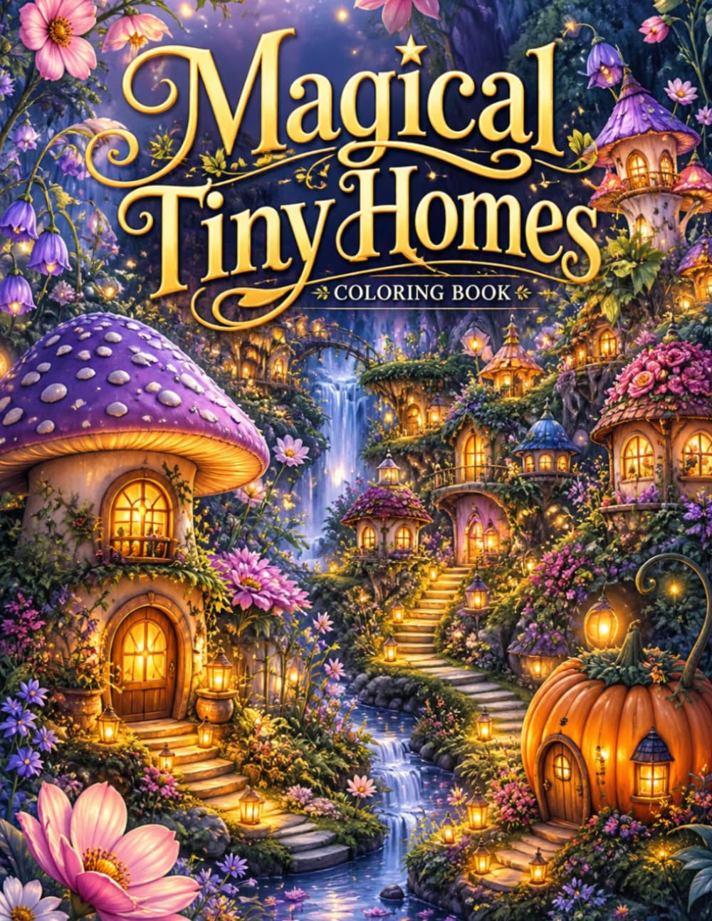 Magical Tiny Homes: 50 Cozy Fantasy Coloring Book of Storybook Houses & Fairy Cottages