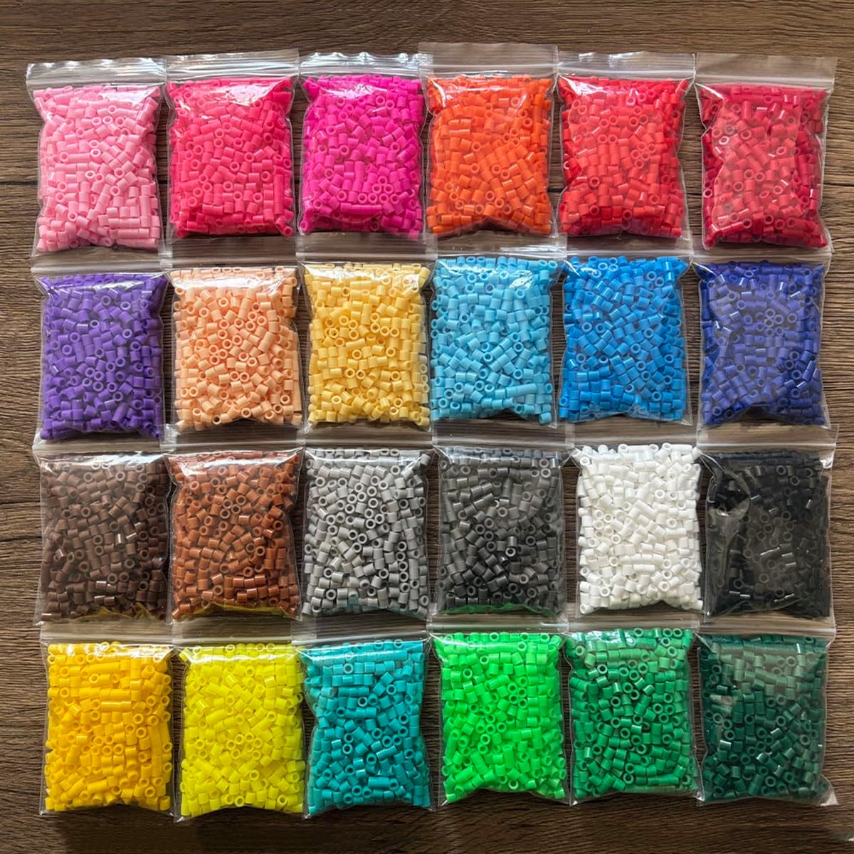 Fuse Beads, 12000 Pcs 24 Colors 5mm Melting Beads for DIY Projects - Iron Bead Bulk Refill