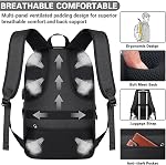Travel Laptop Backpack, 17.3 inch Anti Theft Business Laptop Backpack with USB Charging Port and Headphone Interface, Computer Backpack for College School Student Work Men & Women