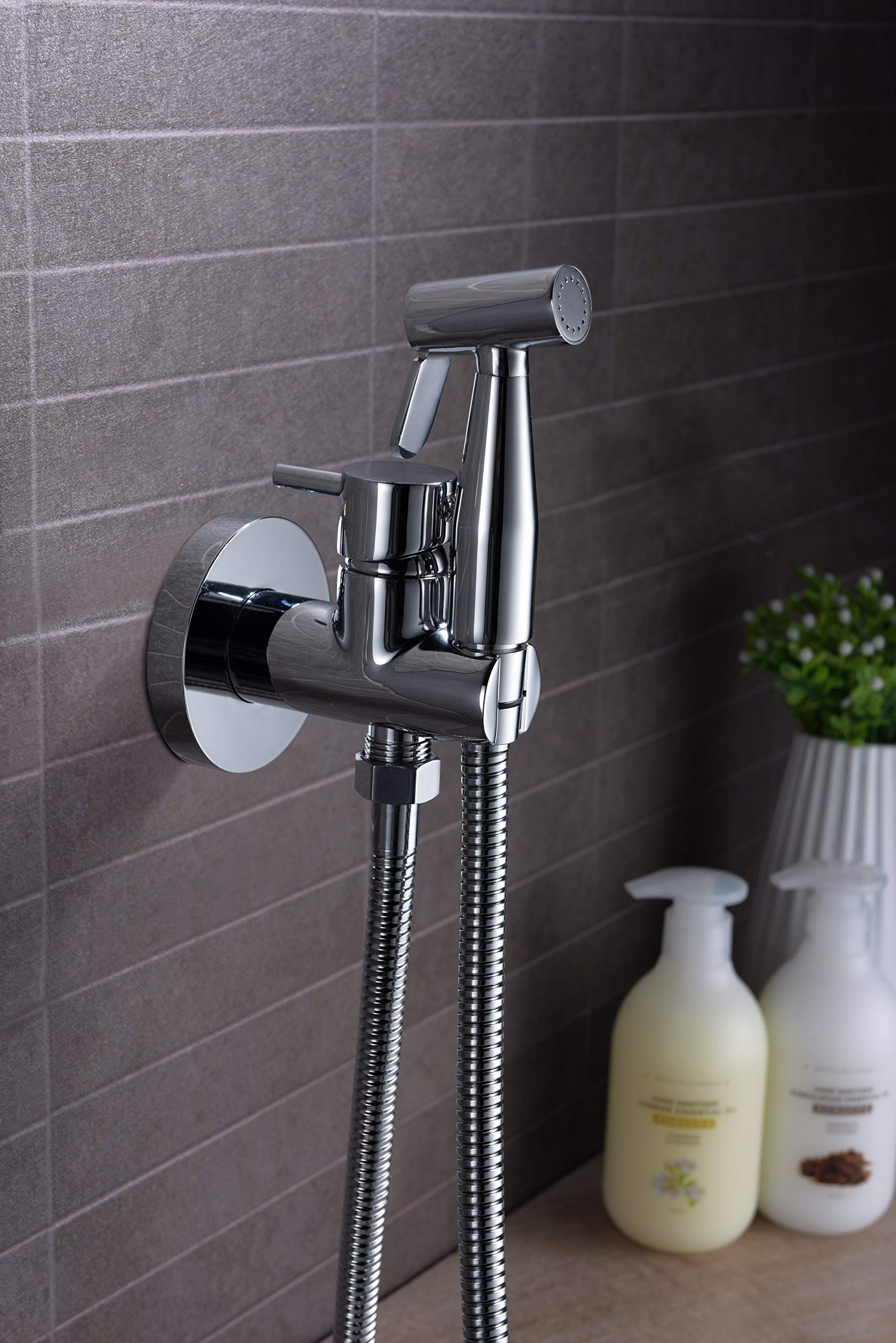 Solid Brass Brushed Gold Bidet Bathroom Hand Showe... - Grandado