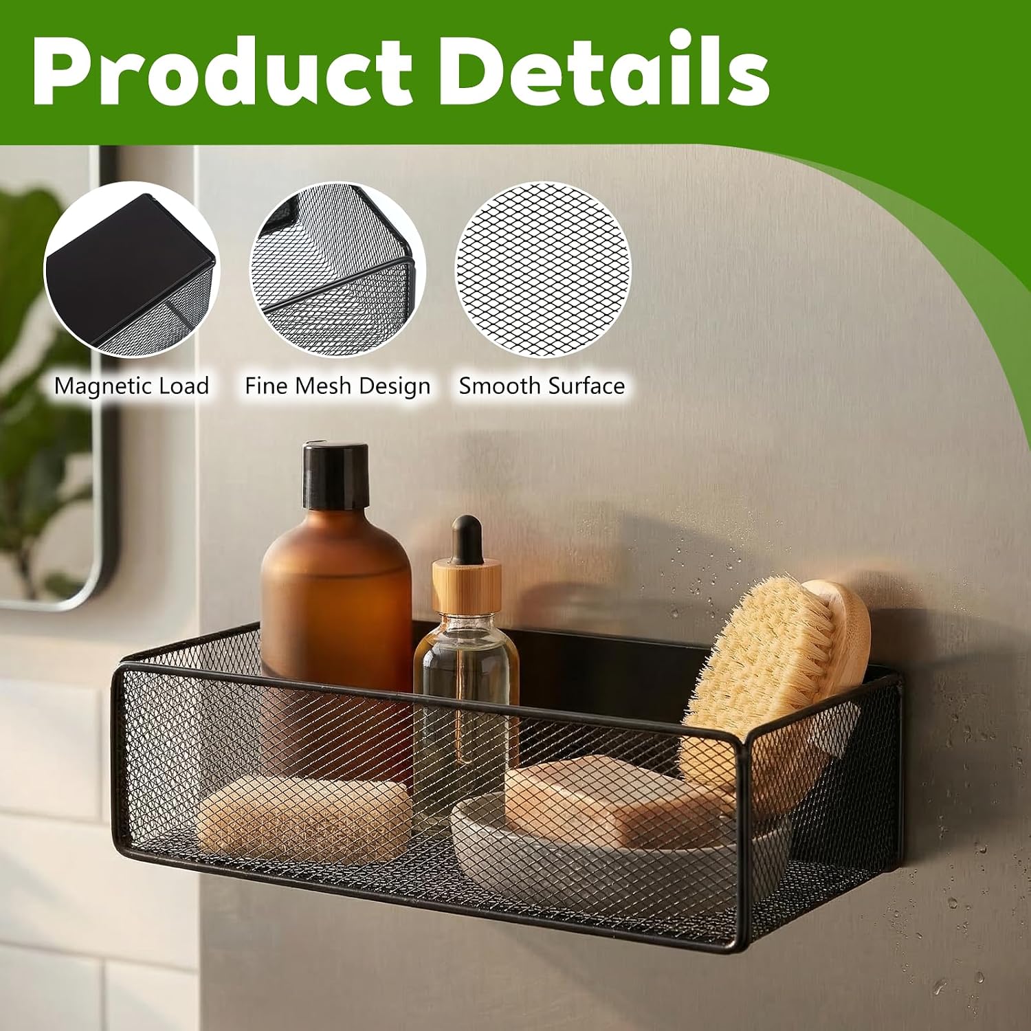 2 Pcs Magnetic Basket For Fridge