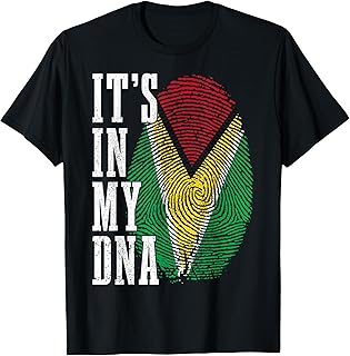 Guyana It's in My DNA Pride Guyanese Flag Roots Men Women T-Shirt