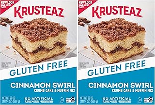 Krusteaz Gluten Free Cinnamon Crumb Cake, 20 Oz (Pack of 2)