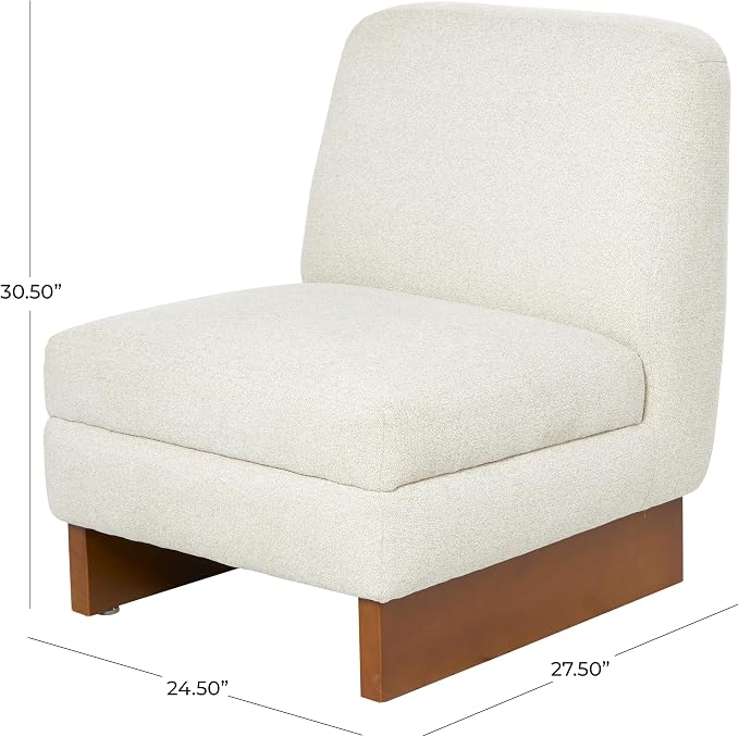 Sillón Esquinero Blanco con Patas de Madera miniatura 3