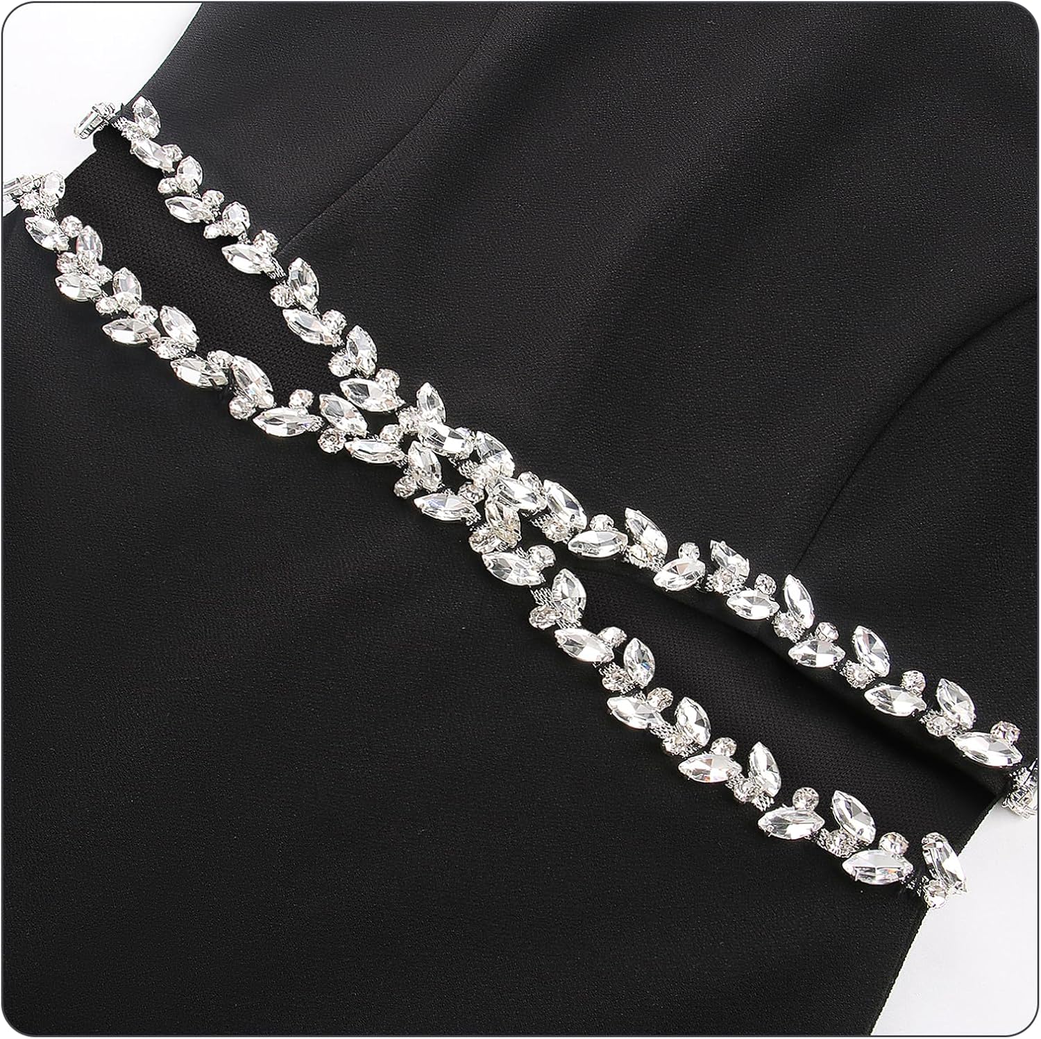 Ababalaya Women's Sexy Cutout Beaded Bodycon Mini Party Cocktail Dress - Image 6