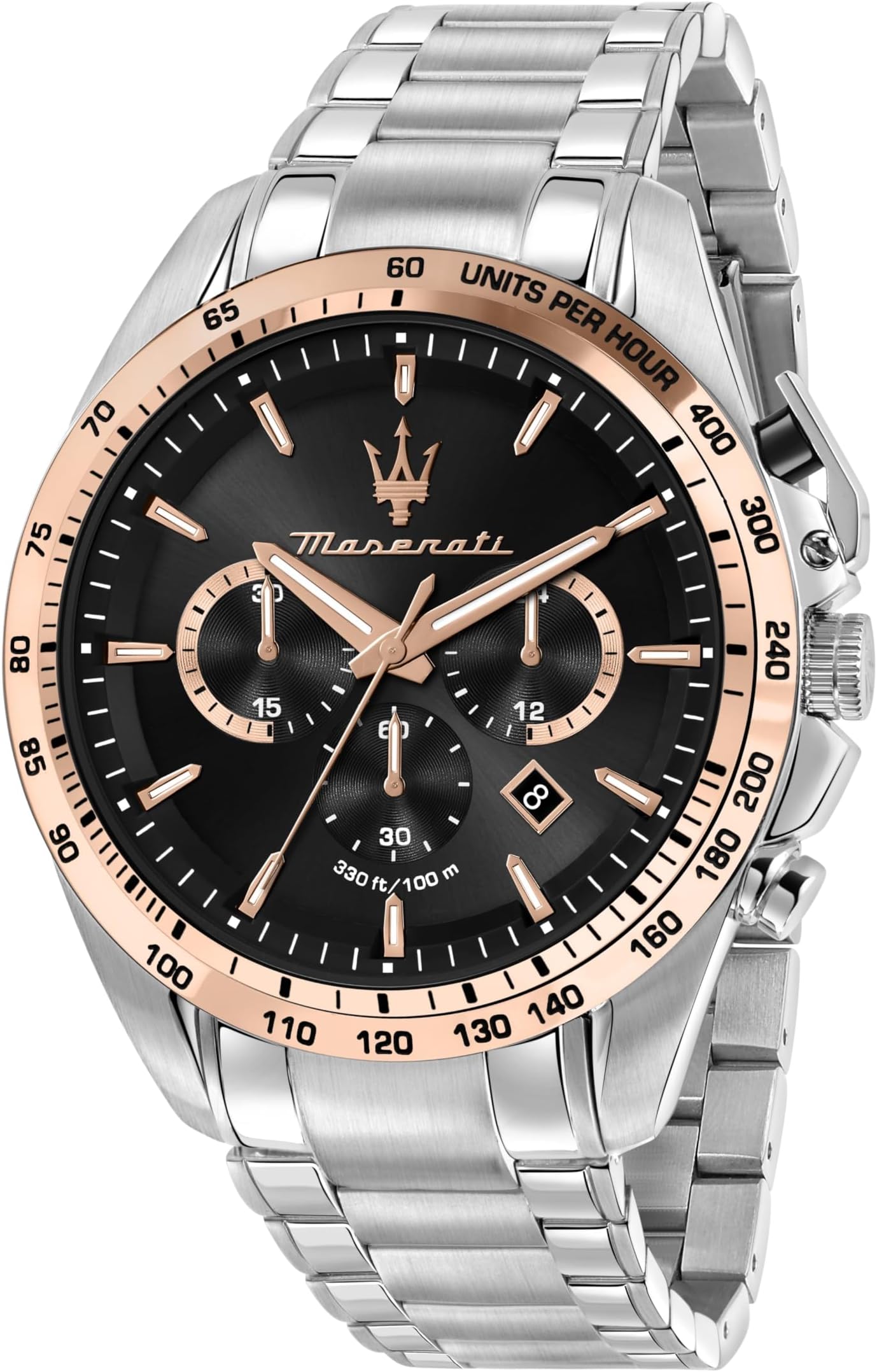 Maserati Men's Watch Traguardo Limited Edition, Chronograph, quartz watch - R8873612047, Silver, 45mm, Bracelet