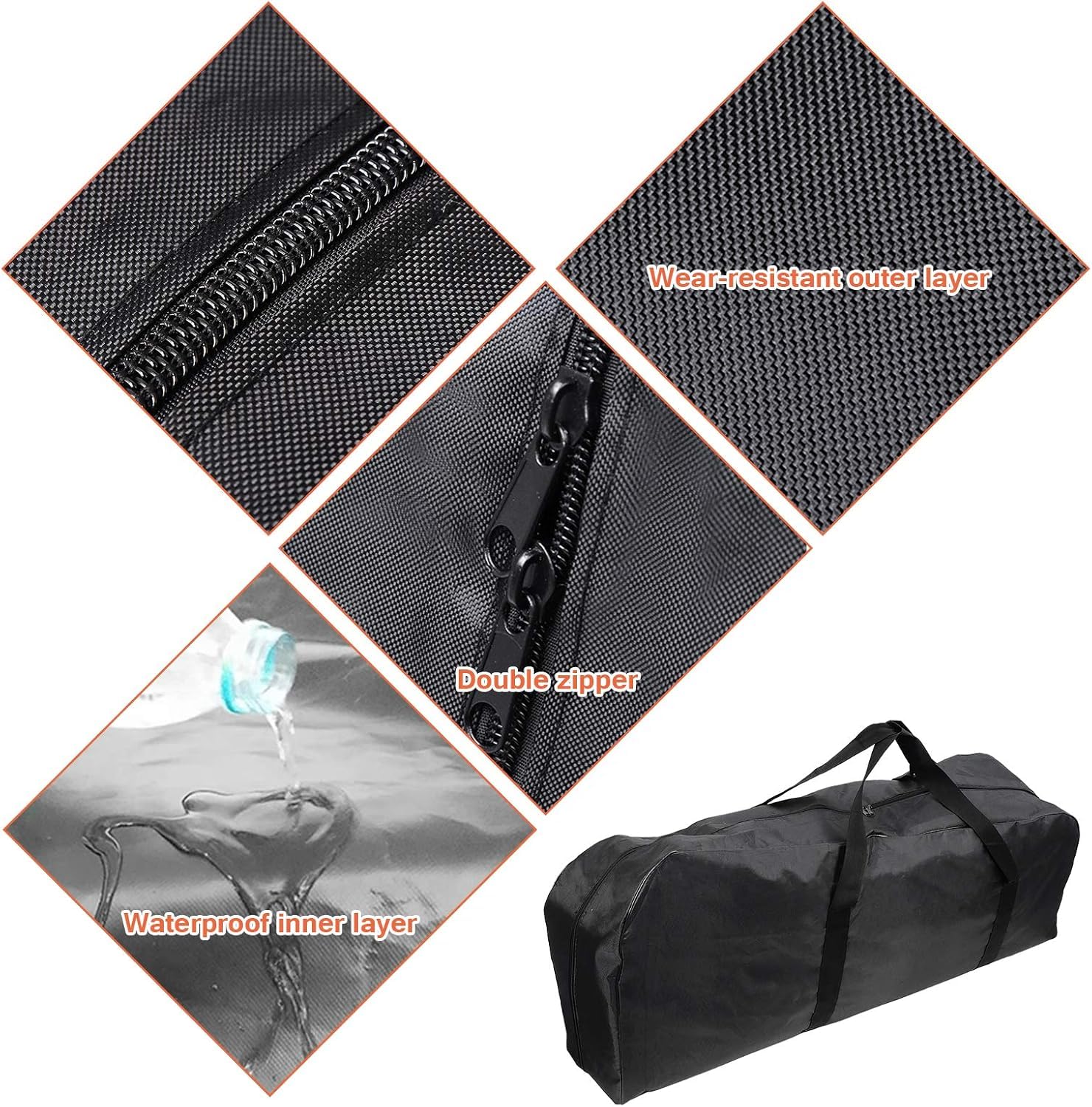 Sac pour trottinette électrique Coptiner, sac de rangement pliable pour Xiaomi Mijia M365 (Pro), transport en tissu Oxford avec sangles ajustables, fermeture à boucle, poche de rangement