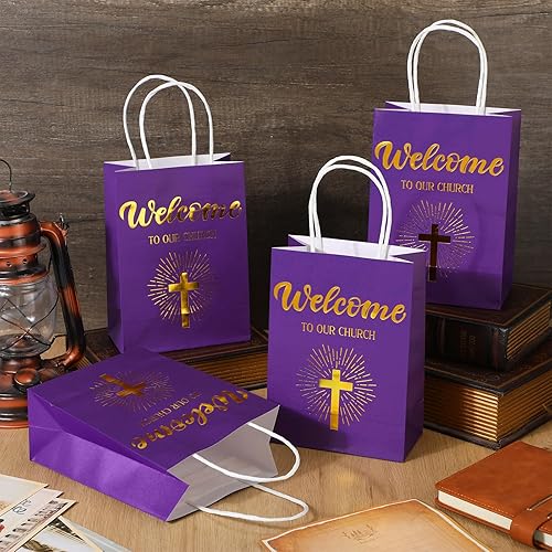 Miniatura 3 de Chuangdi 50 bolsas de regalo de bienvenida para la iglesia, bolsas de bienvenida religiosas, bolsas de regalo de bienvenida a nuestra iglesia, para