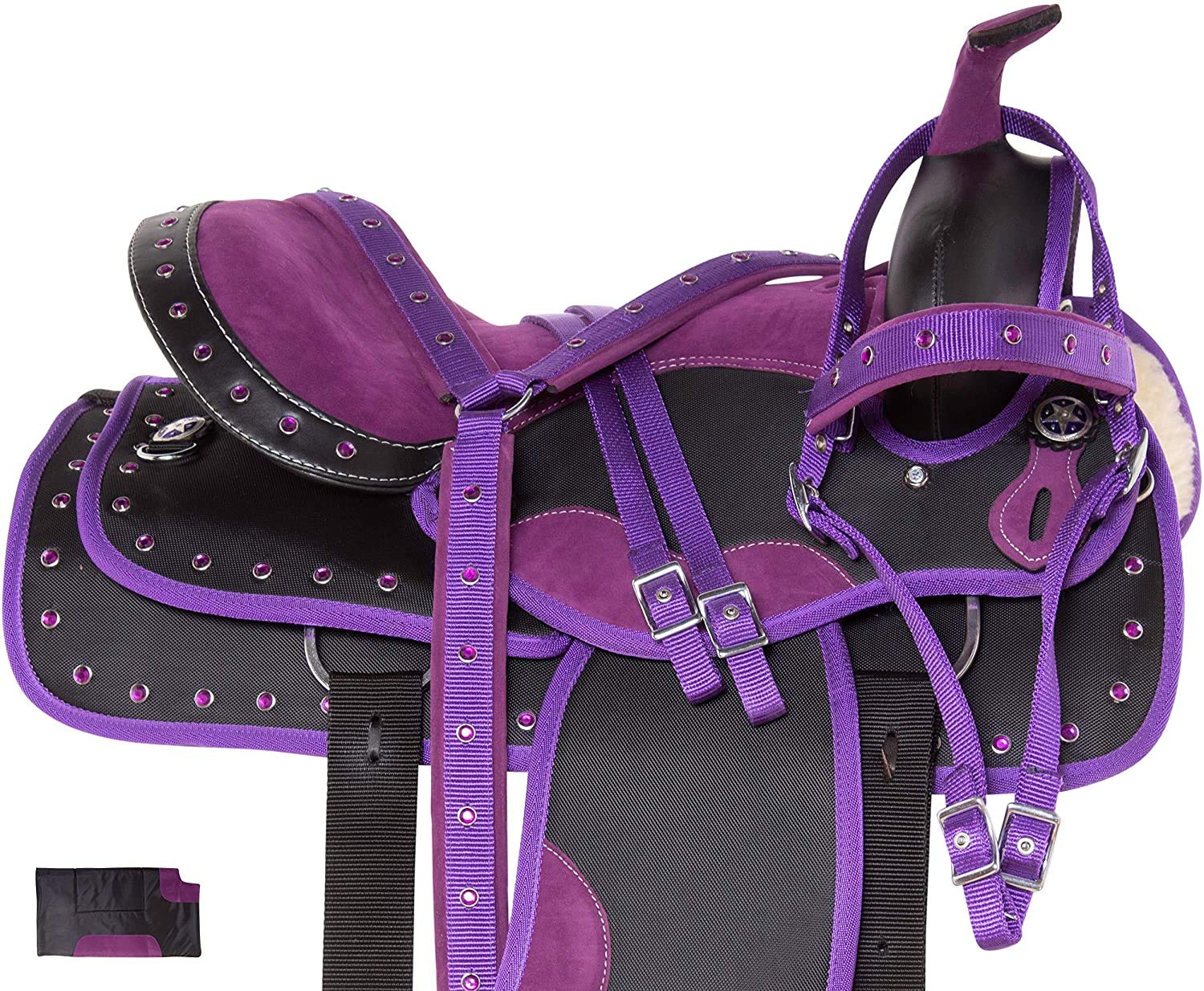 Ensemble Selle Cheval Synthétique – Western Pleasure Trail, Pour Draft Horse, Neuve