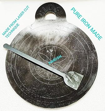 Harish - Pure Iron CONCAVE TAWA for DOSA, ROTI - 13 inch Diameter ( Iron, 13 INCH, Black Color )