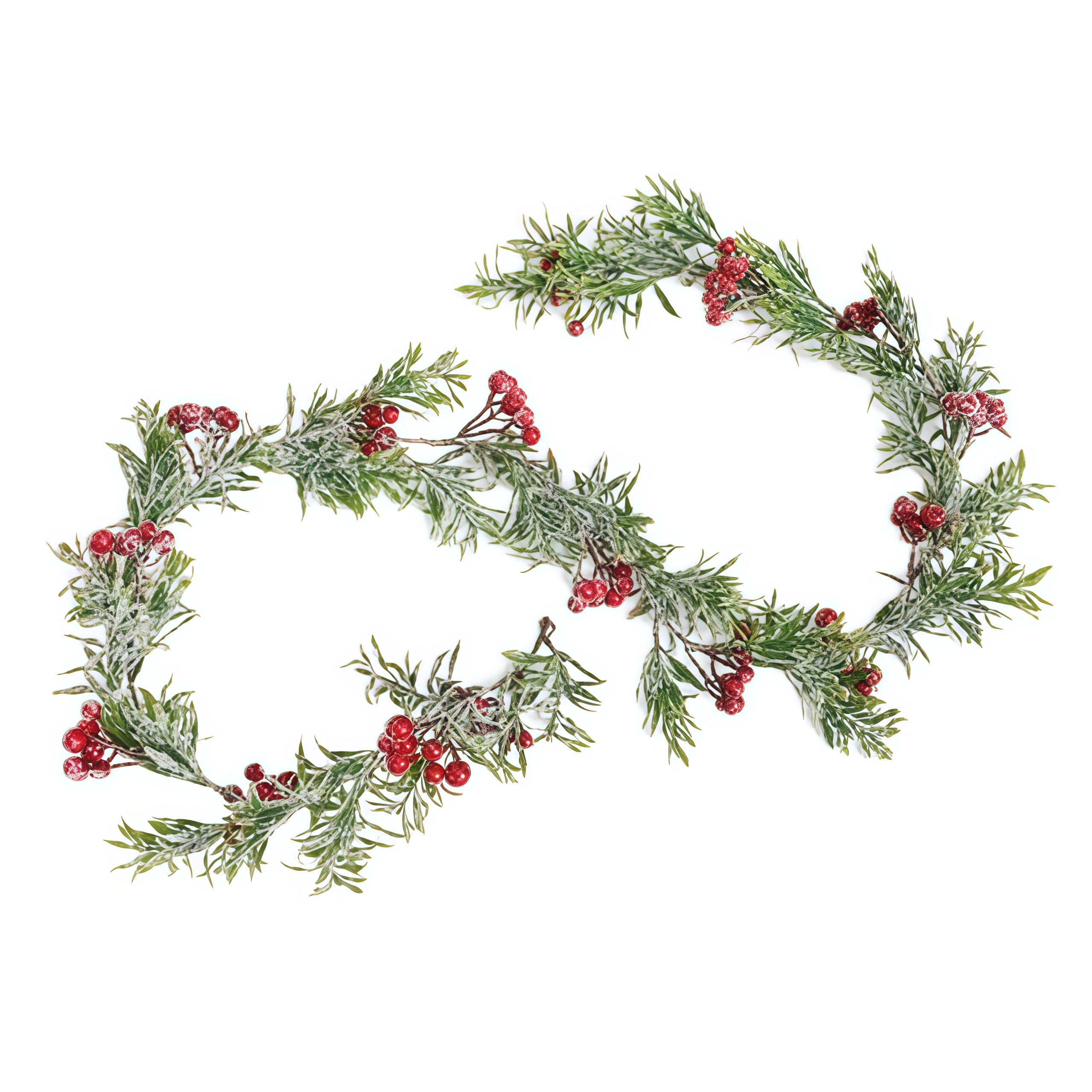 160cm Christmas Garland Pine Branch Decor Artificial Snow-Tipped Greenery