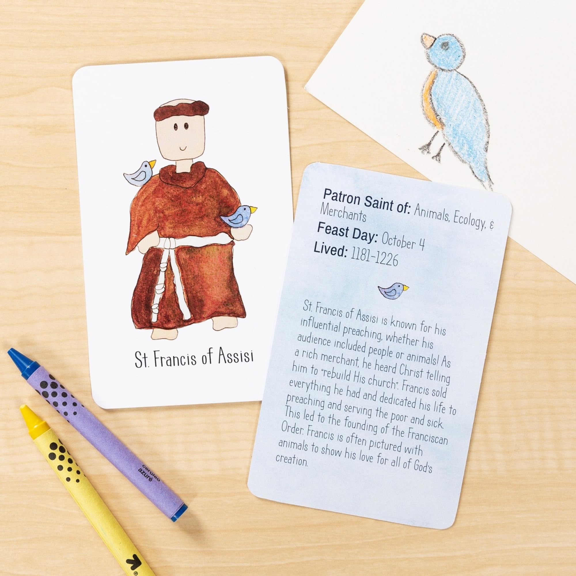 Junior Saints Card Pack Catholic Saint Flashcards for Kids Homeschool, Catechism, and Religious Gifts - Image 5