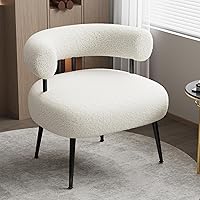 Vista 12 de Silla decorativa moderna de terciopelo, silla de barril tapizada redonda para espacios pequeños, sillón de esquina lateral esponjoso para sala