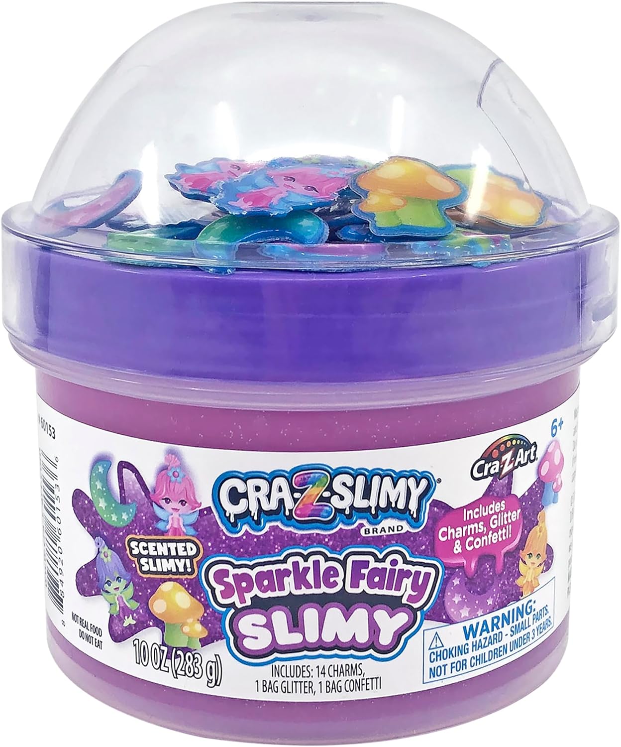 CRA-Z-Slimy Sparkle Fairy Cotton Candy Scented Premade Slime Kit, Ages 6 and Up