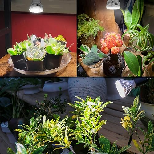 Miniatura 6 de Bombillas de crecimiento, bombilla A15 de 7 W para plantas de interior, alto PPFD, espectro completo, equivalente a 60 W, base E26, luces LED