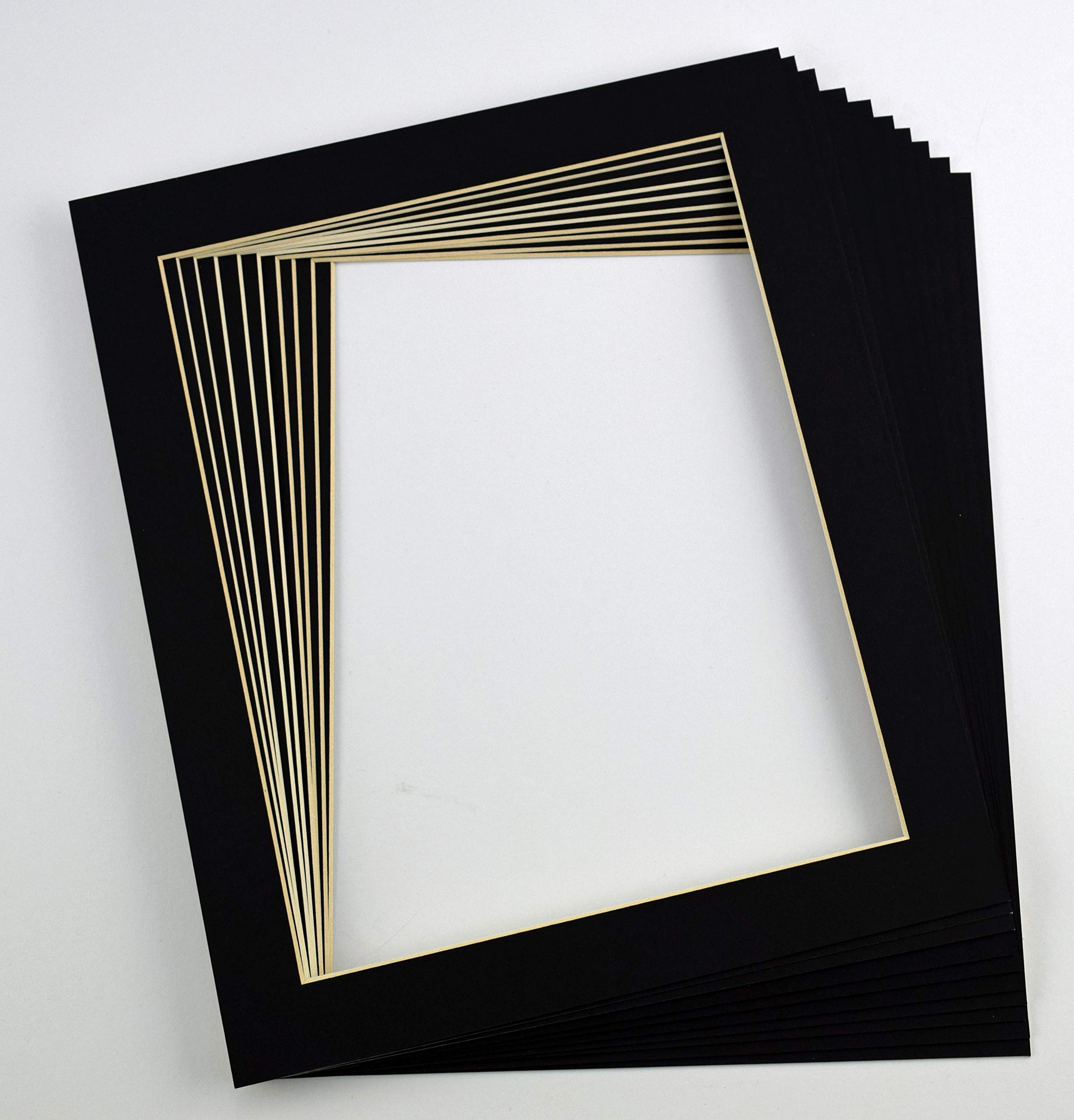 Ten Pack of Black Picture/Photo Mounts Size 50x60cm fits 30x40cm