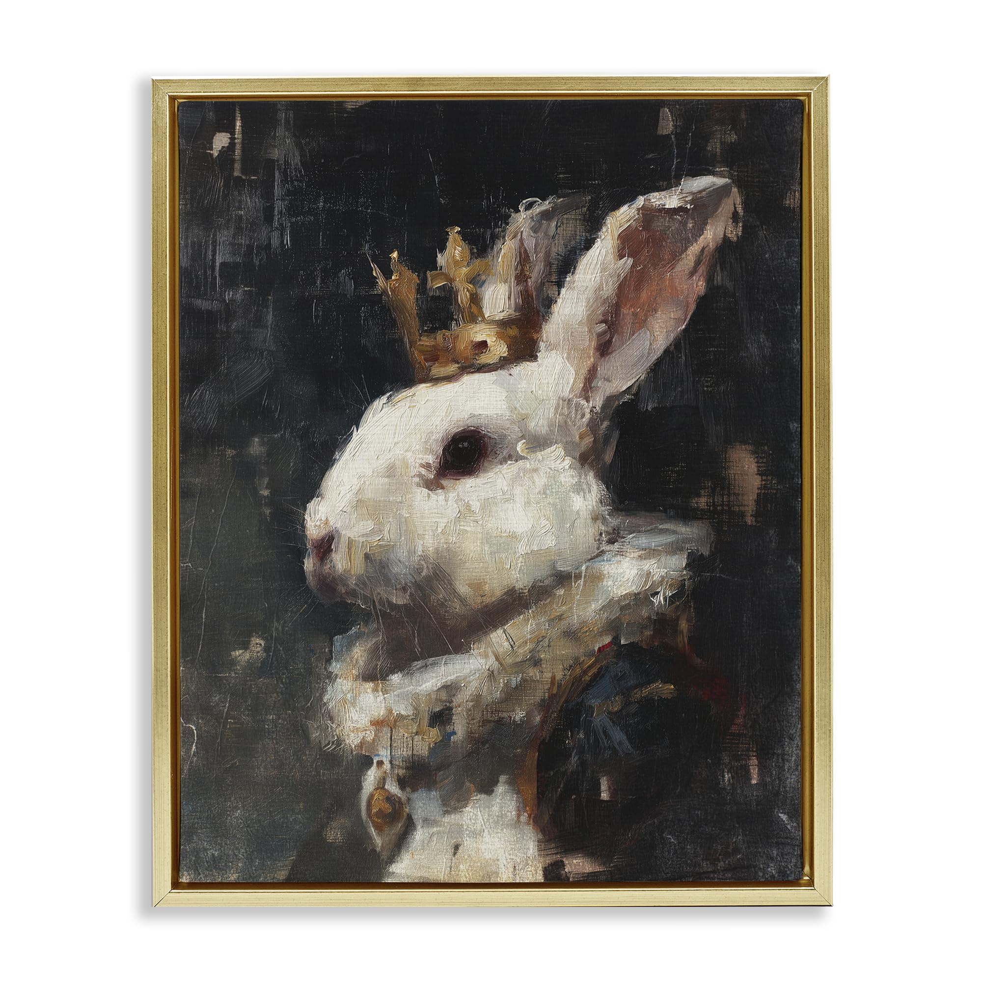 'Regal Monarch Rabbit'| Floating Frame Canvas Art