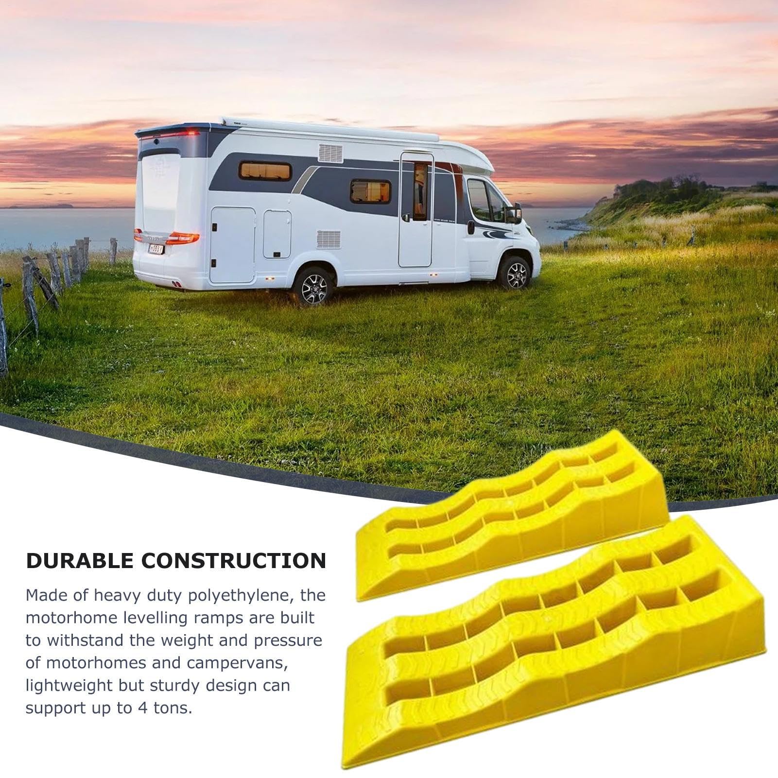 Rampe di livellamento per camper, di livellamento per rimorchi a 3 | gradini per ruote camper, per rimorchi da viaggio, cunei e livellatori per auto SUV