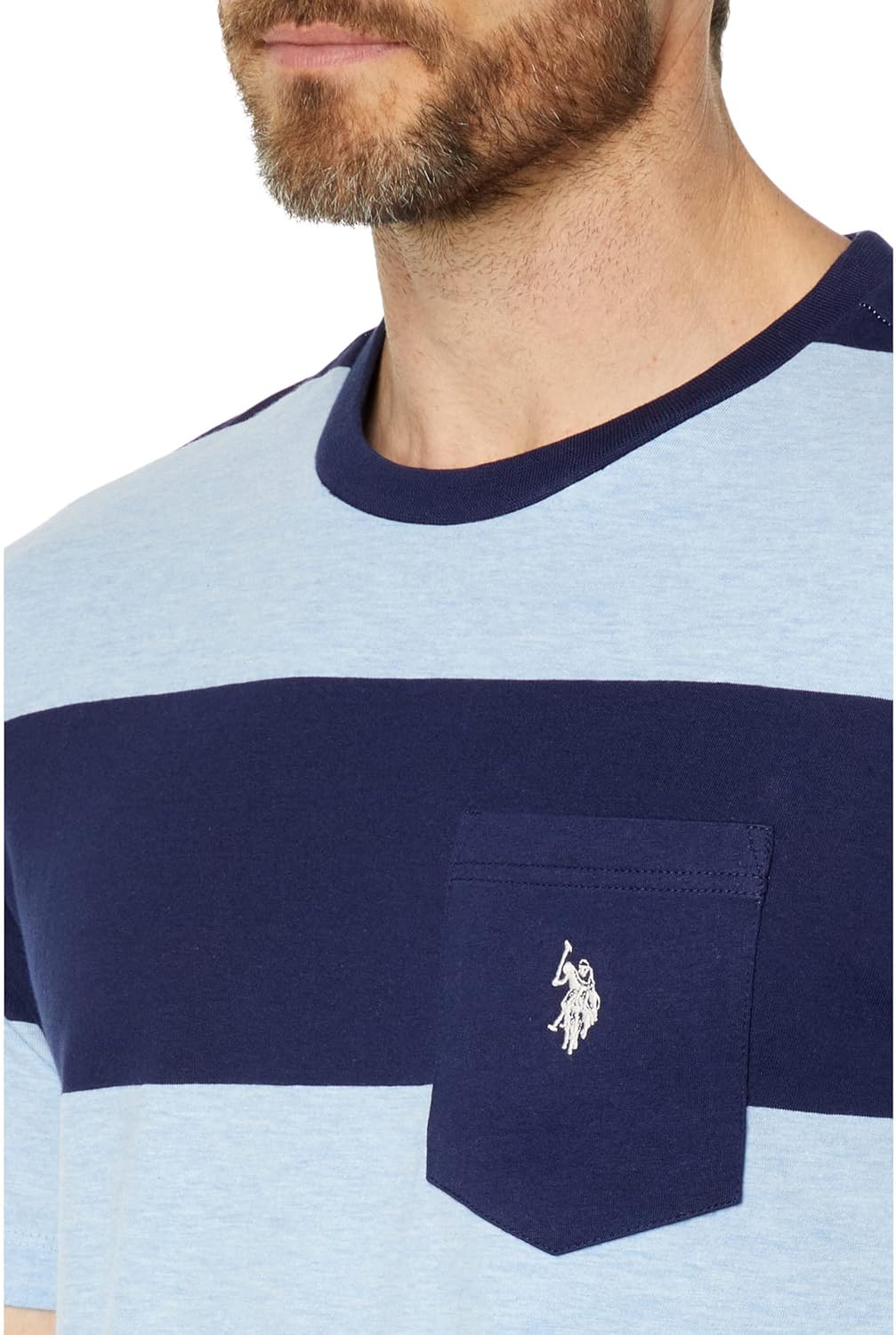 RUGBY STRIPE JERSEY T-SHIRT WITH POCKET - Image 4