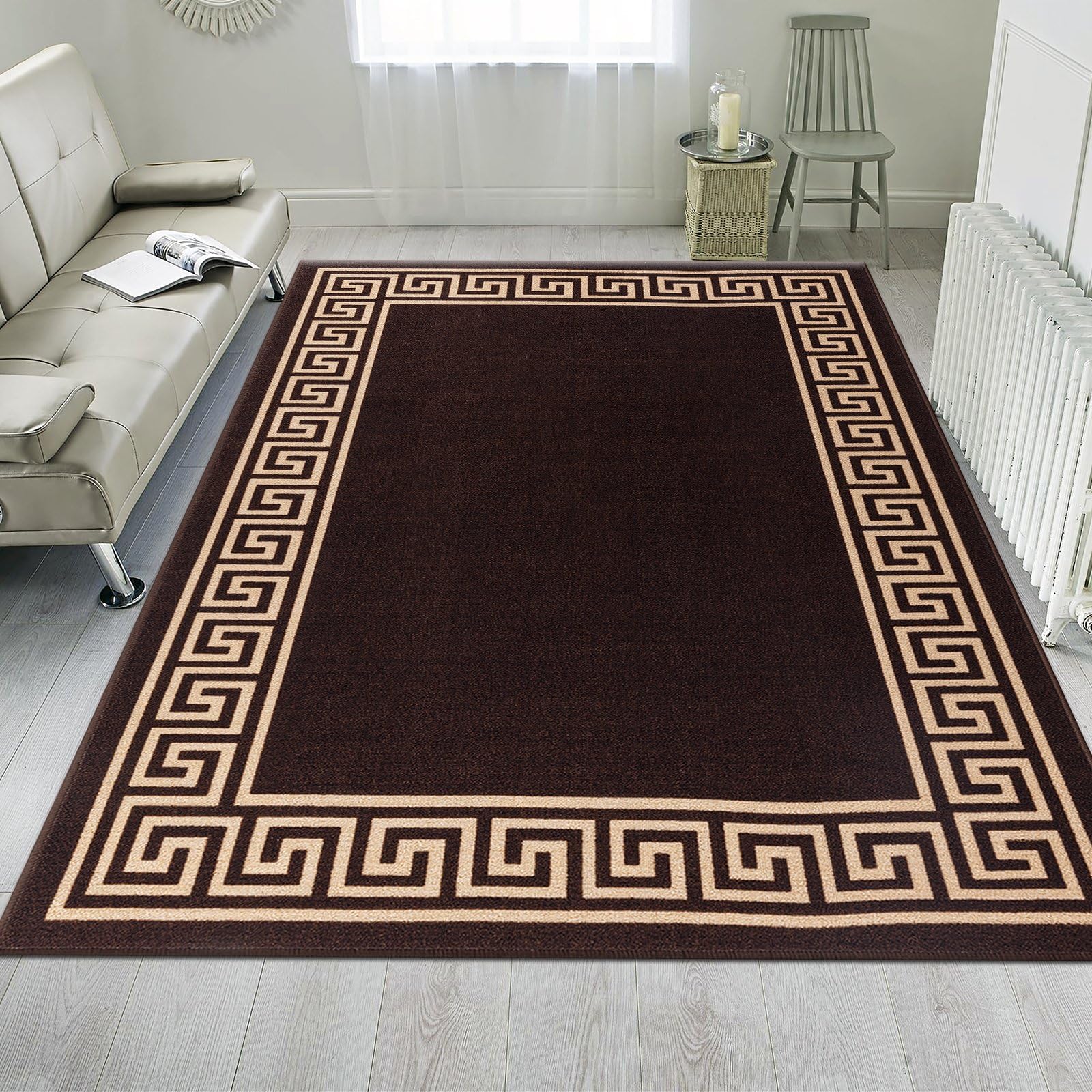 renoazul® Carpet Runners for Hallways Non-Slip Long & Wide Heavy-Duty Plain | 80 x 300 cm Super Absorbent Indoor Stair Carpet and Kitchen Anti-slip Floor Mats - Greeky Rug - Grey & Black — view 75