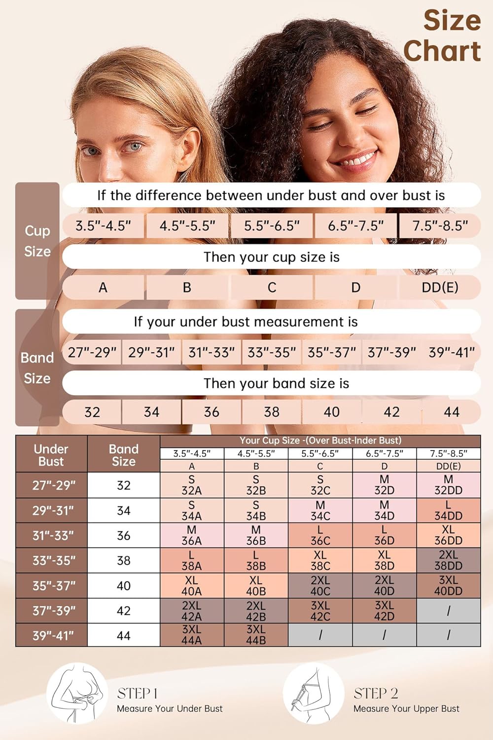 Wireless Bras for Women Seamless Push Up Bra Full Coverage Bralettes w Support - Image 6