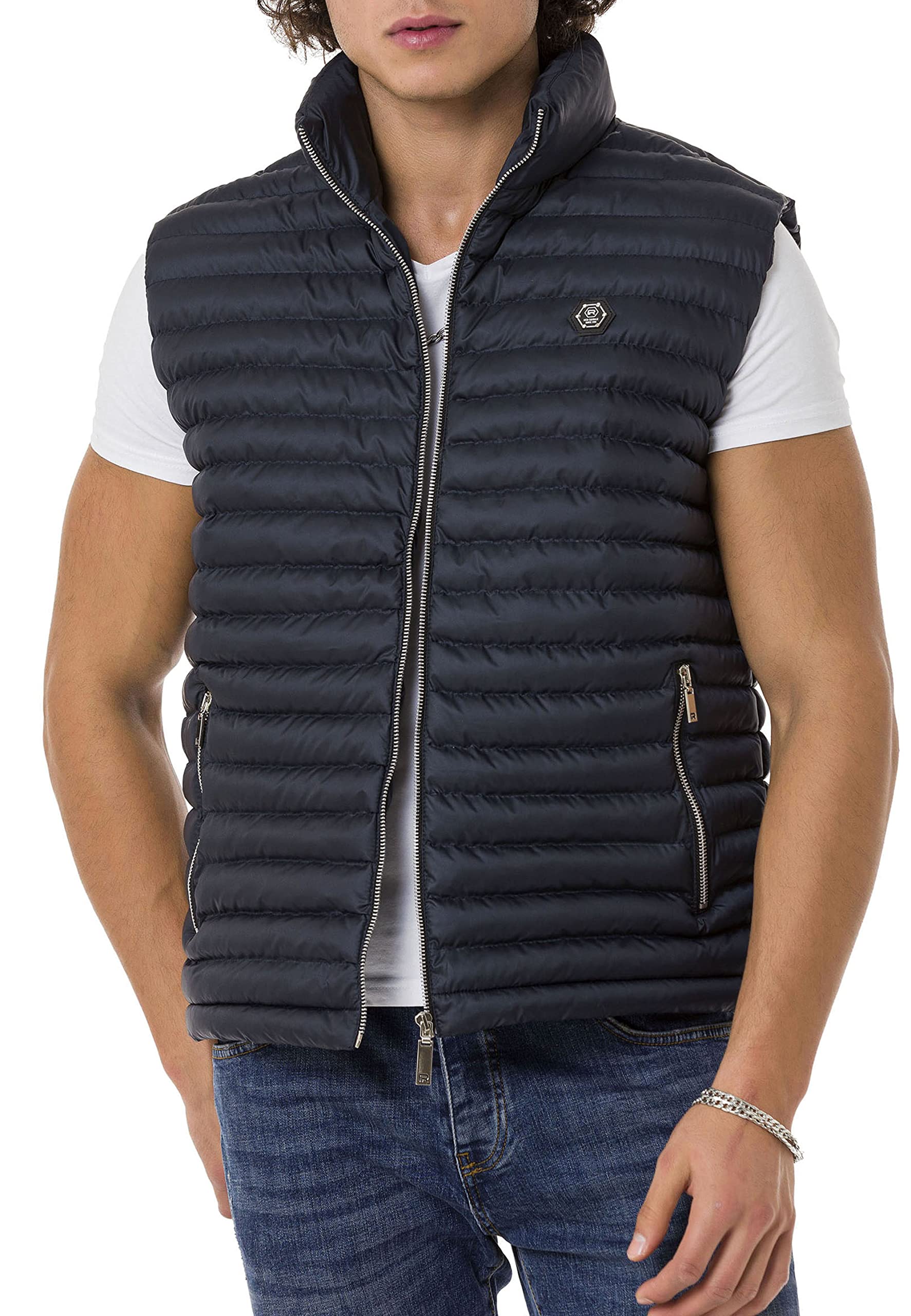 Red Bridge - Chaleco para hombre con cuello alto
