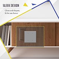 Vista 4 de ENERLITES - Cubierta de salida doble en blanco extra grande, placa de pared de dos bandas en blanco, tamaño grande, 2 bandas de 5.5 x 5.5 pulgadas