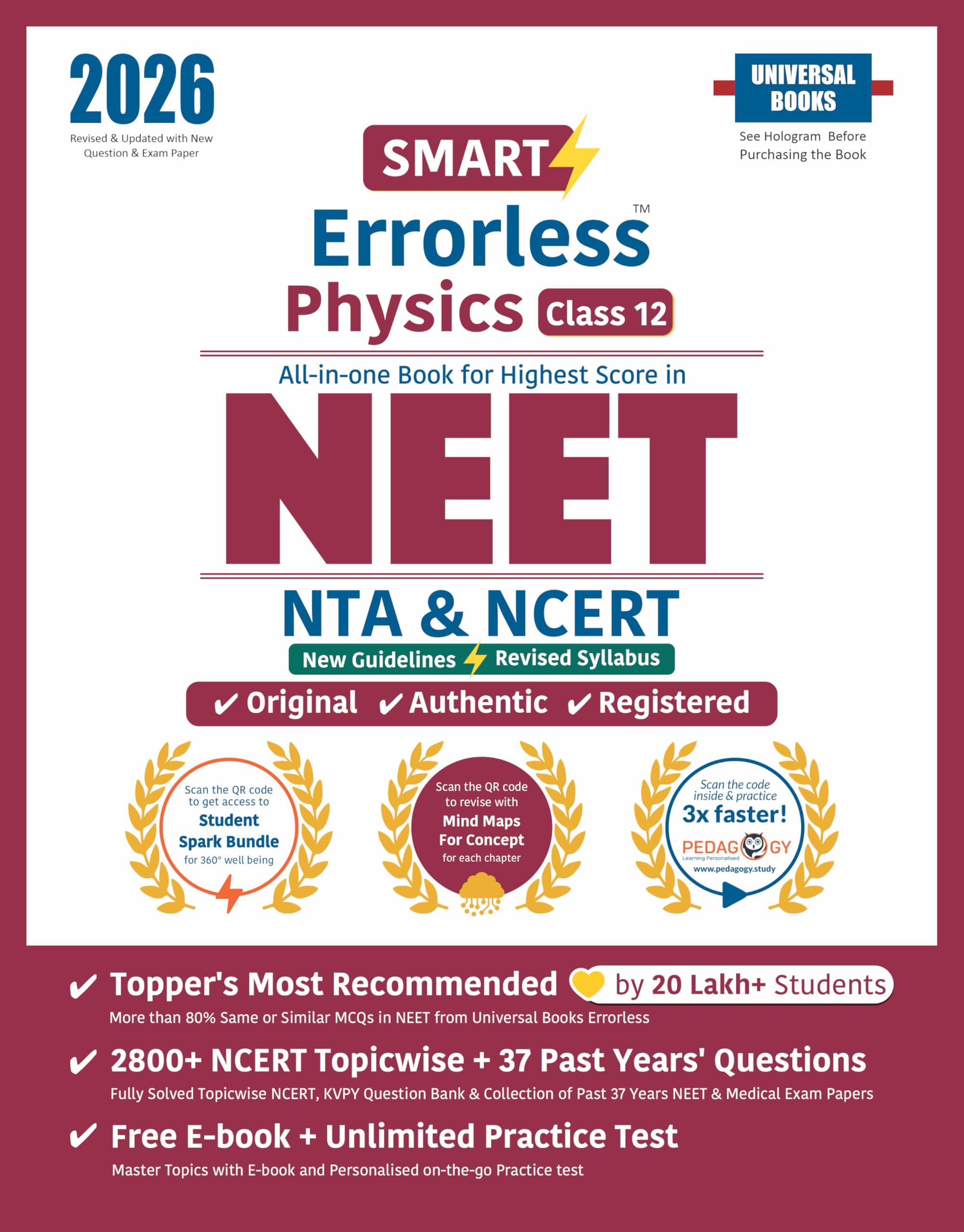 Smart Errorless Physics Neet 2026 Class 12