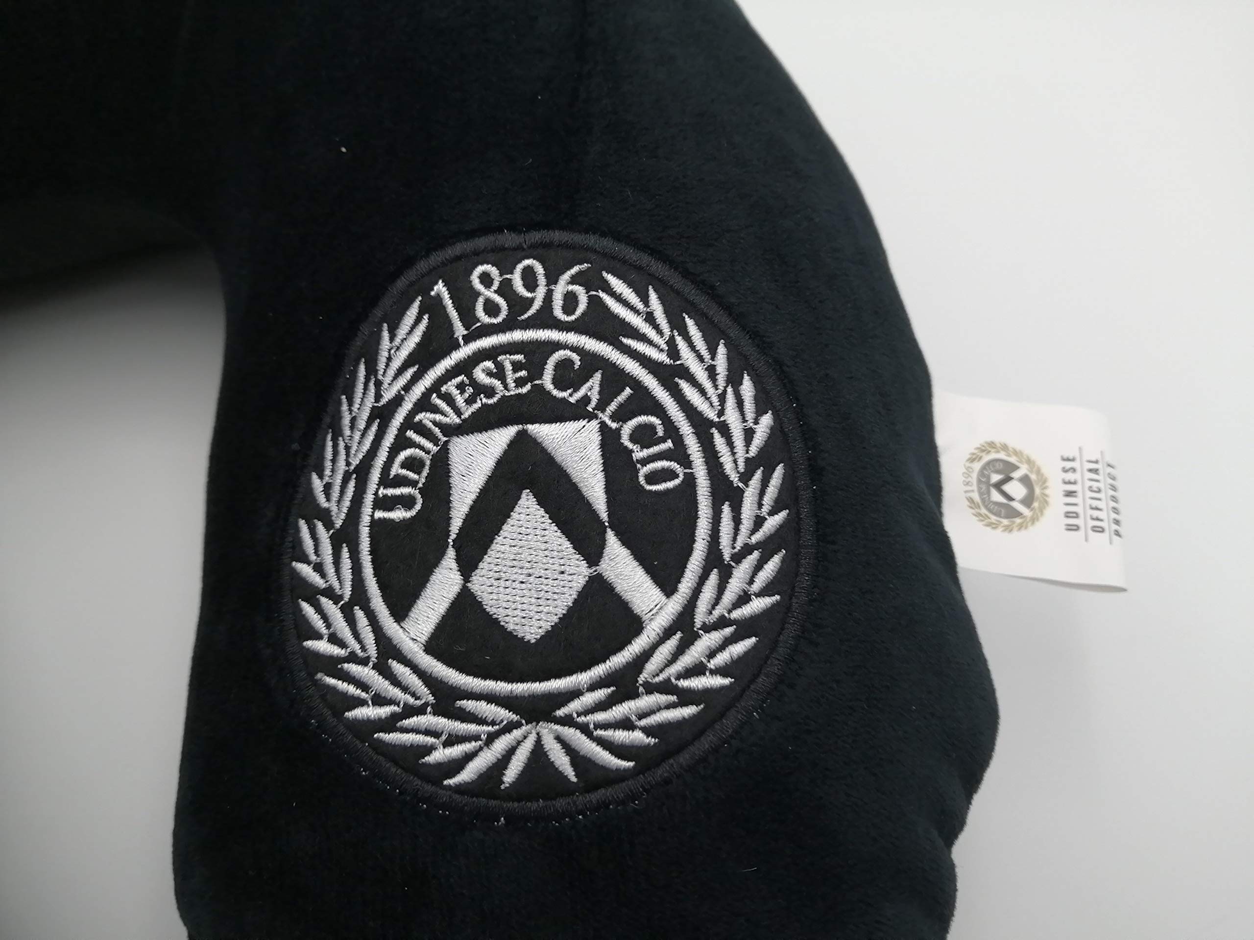 Only4fan S.r.l. Udinese Calcio 1896 Prodotto Ufficiale Cuscino da Viaggio/TV, Nessun Genere, Nero, taglia unica