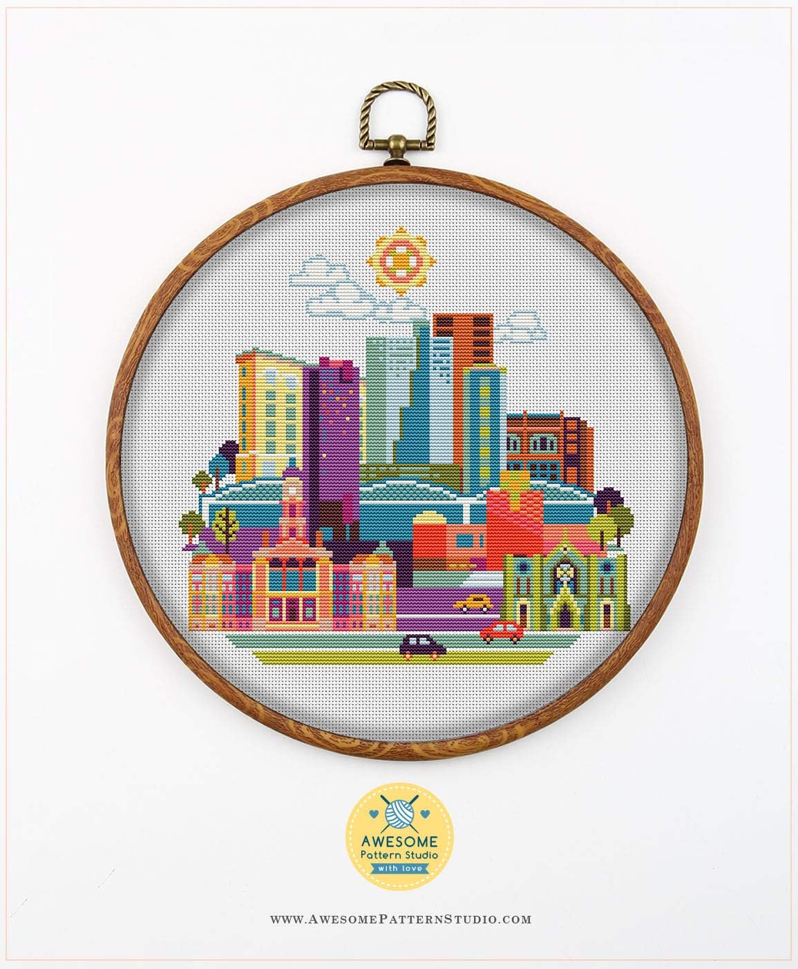 Fort Worth K332 Embroidery Cross Stitch Kit City Skyline