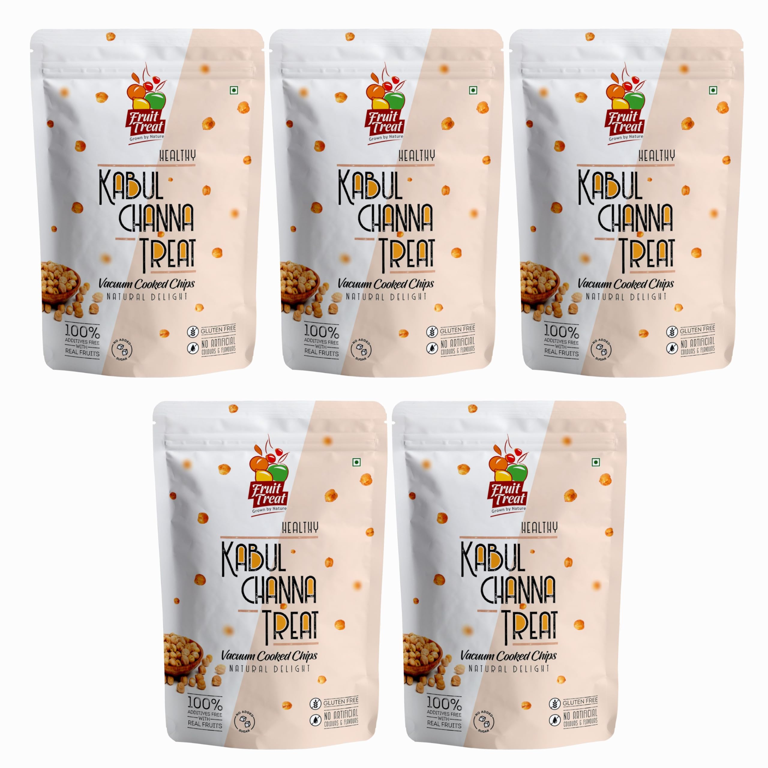 FruitTreat Vacuum Fried Kabuli Chana Snack - Masala Treat (60g - Pack of 5) | Healthy, Crispy & Tasty Snack | Healthy Nutritious Snacks (B097DNKW3L) Amazon Price History, Amazon Price Tracker