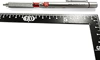 Vista 4 de Uni M91010.26 Shift Pipe Lock Drafting 0.9mm Pencil, Silver Body with Red Accent (M91010.26)