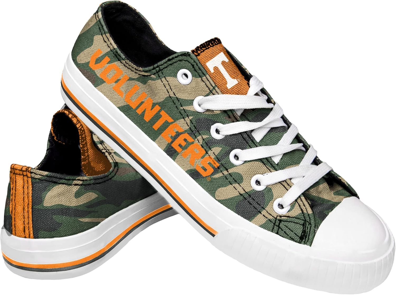 FOCO NCAA Womens NCAA College Team Logo Fashion Low Top Canvas Sneakers Shoes