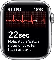 Vista 5 de Apple Watch Series 5 GPS (renovado), 44mm, Caja de aluminio plateado.