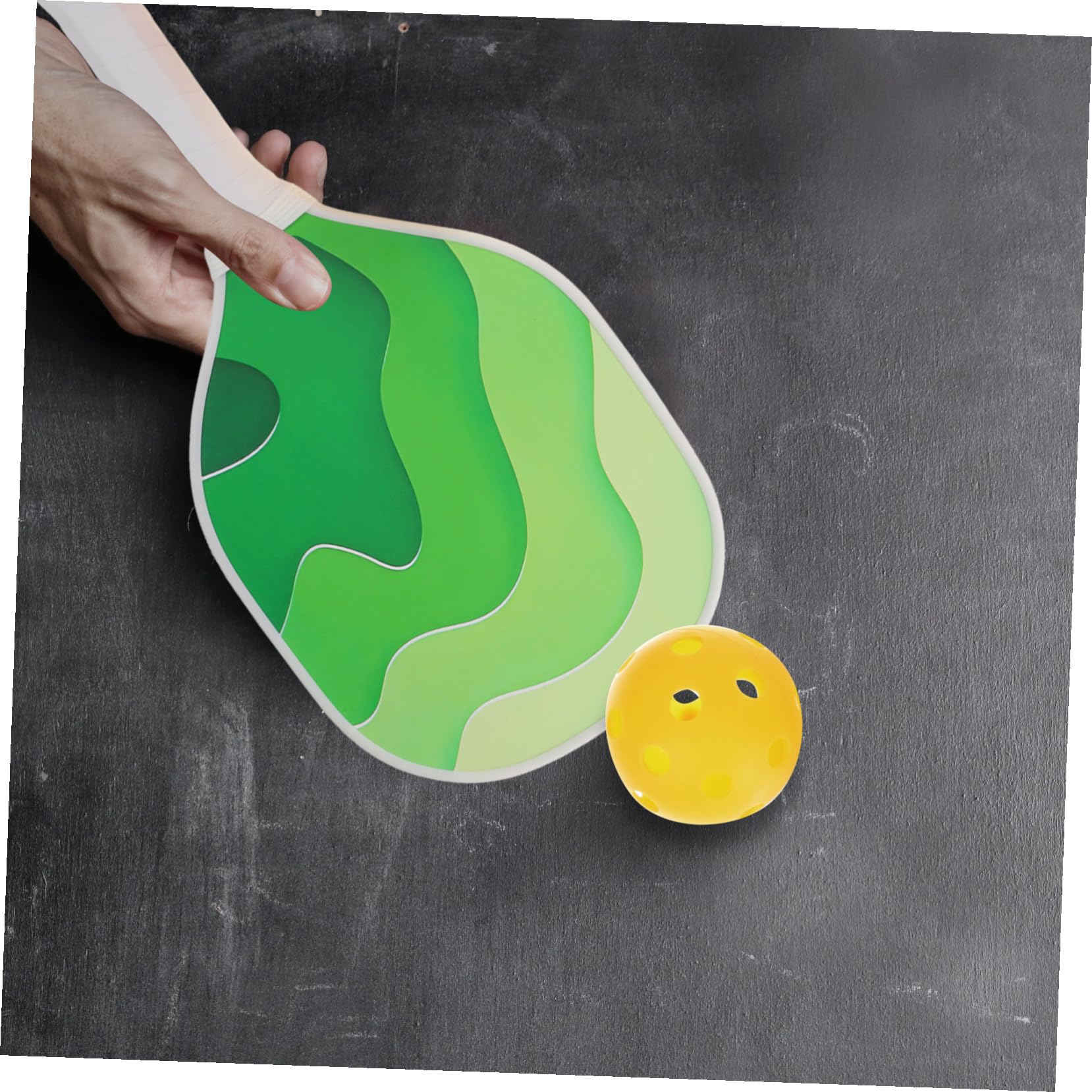 Anneome Set di Racchette da Pickleball in Legno per Principianti | Palle e Borsa Inclusi, Uso Indoor e Viaggio, Design Vivace e Bilanciato per Controllo