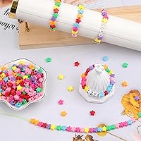Vista 63 de Coloridas cuentas de plástico para pulseras para hacer joyas, pulseras de amistad, 0.236 x 0.354 in, multicolor para cuentas, trenzar el cabello