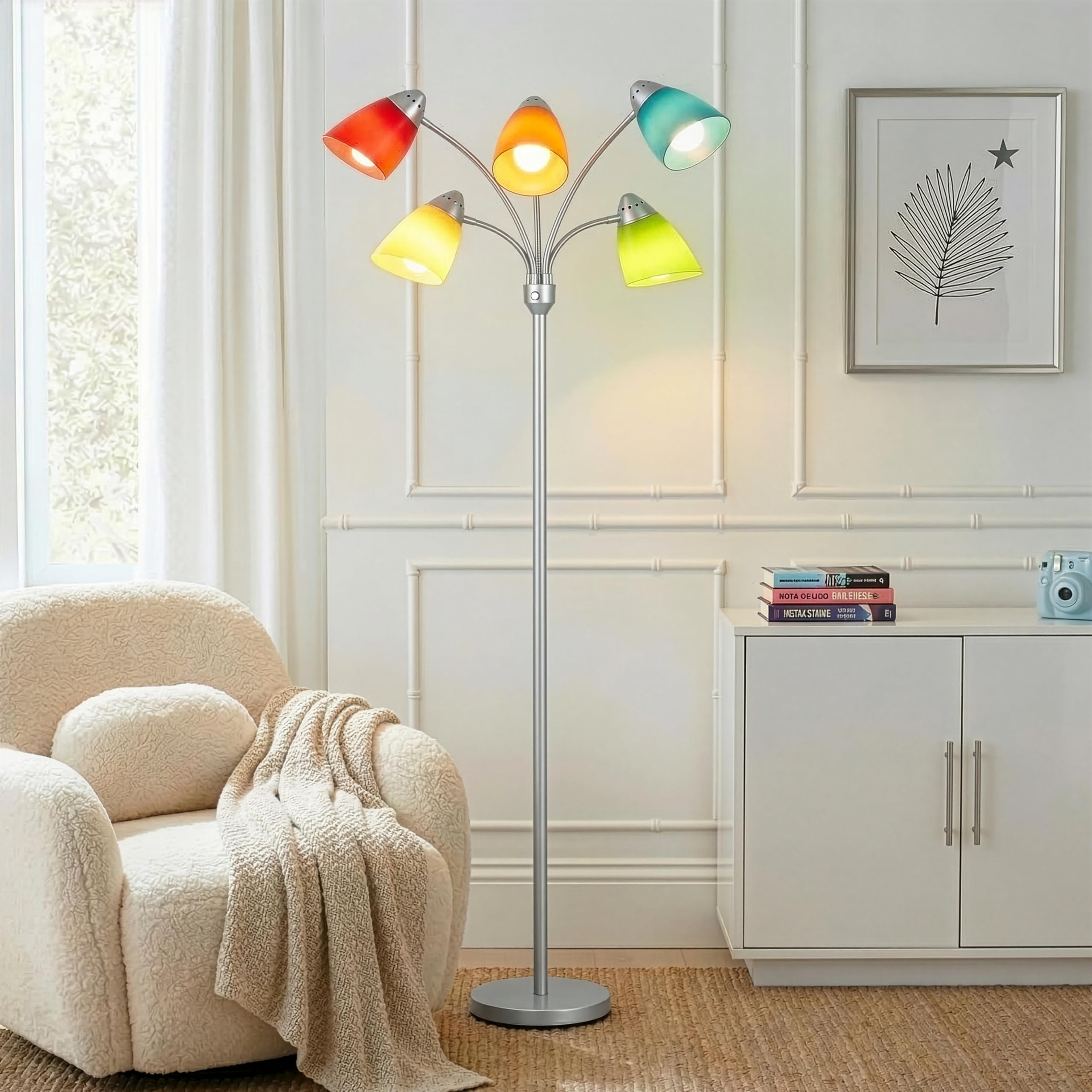 Brightech Medusa LED Floor Lamp – Multi-Head Dimmable Floor Lamp