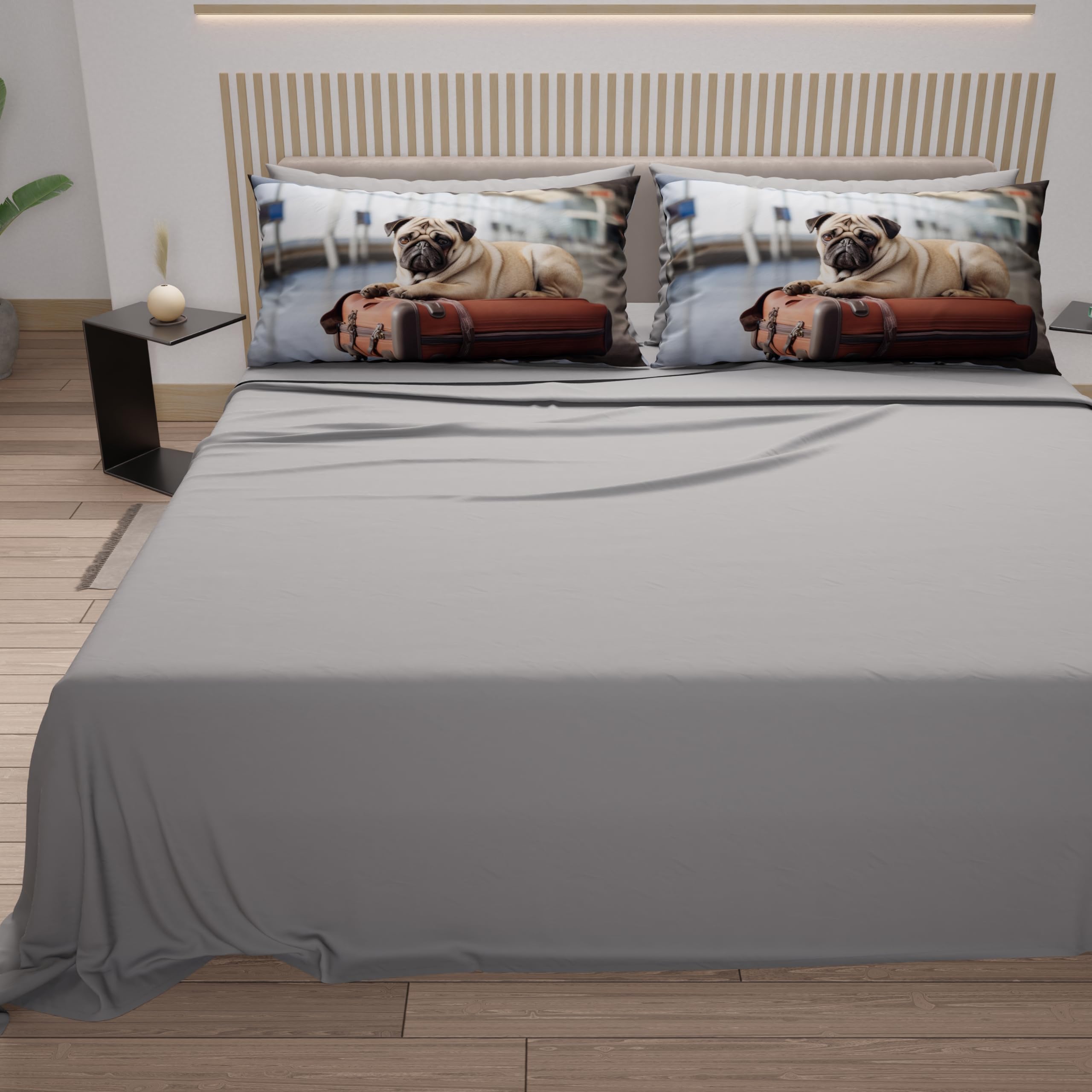 PETTI Artigiani Italiani, Animal Bed Linen with Dogs in Cotton with Pillowcases in Digital Print, Double Bedsheets - Image 4
