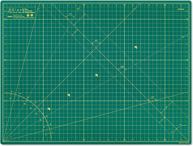 Elan Cutting Mat A2 Green, 5Ply Craft Mat, Self Healing